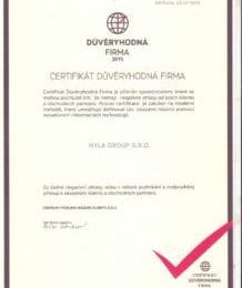 certifikát důvěryhodná firma hyla