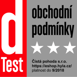 eshop hyla je certifikován spotřebitelskou organizací dtest