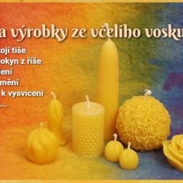 Svíčky z pravého včelího vosku z camp hill